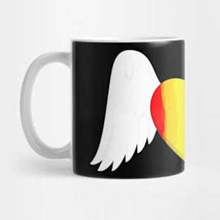 LGBT Heart With Angel Wings Lesbian Gay Pride Mug
